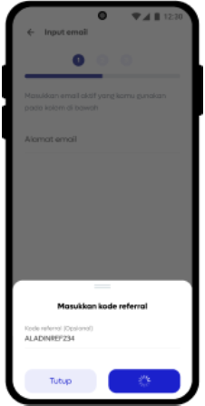 Step 4 - cara daftar dengan kode unik
